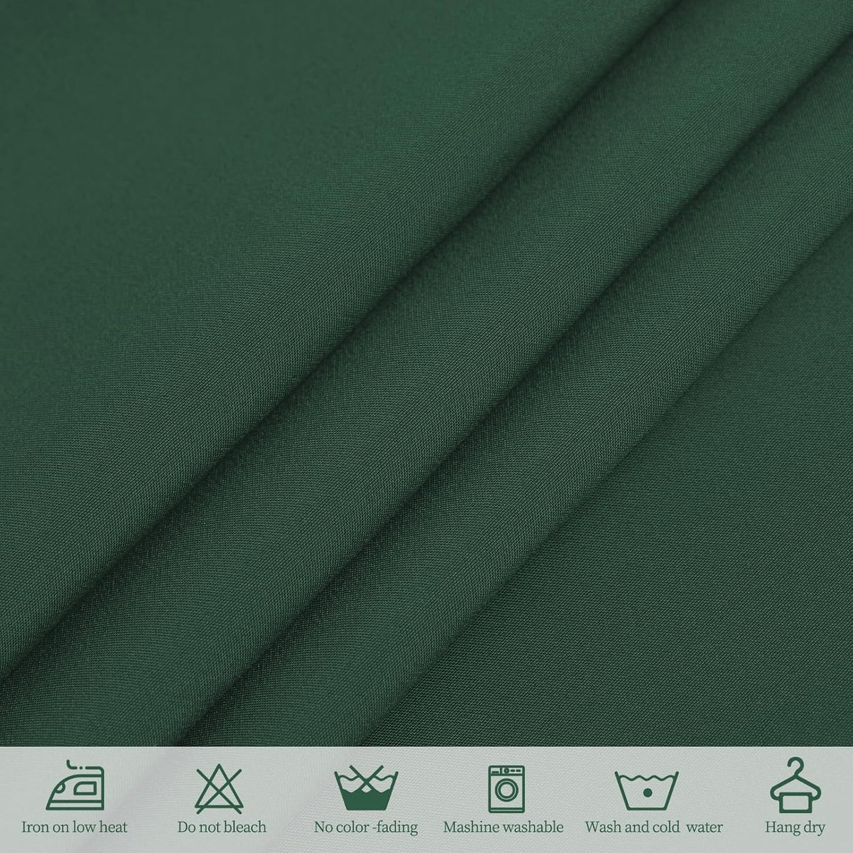 10 Pack Hunter Green Tablecloths for 6ft Rectangle Tables 60 x 102 Inch - Polyester Table Cover