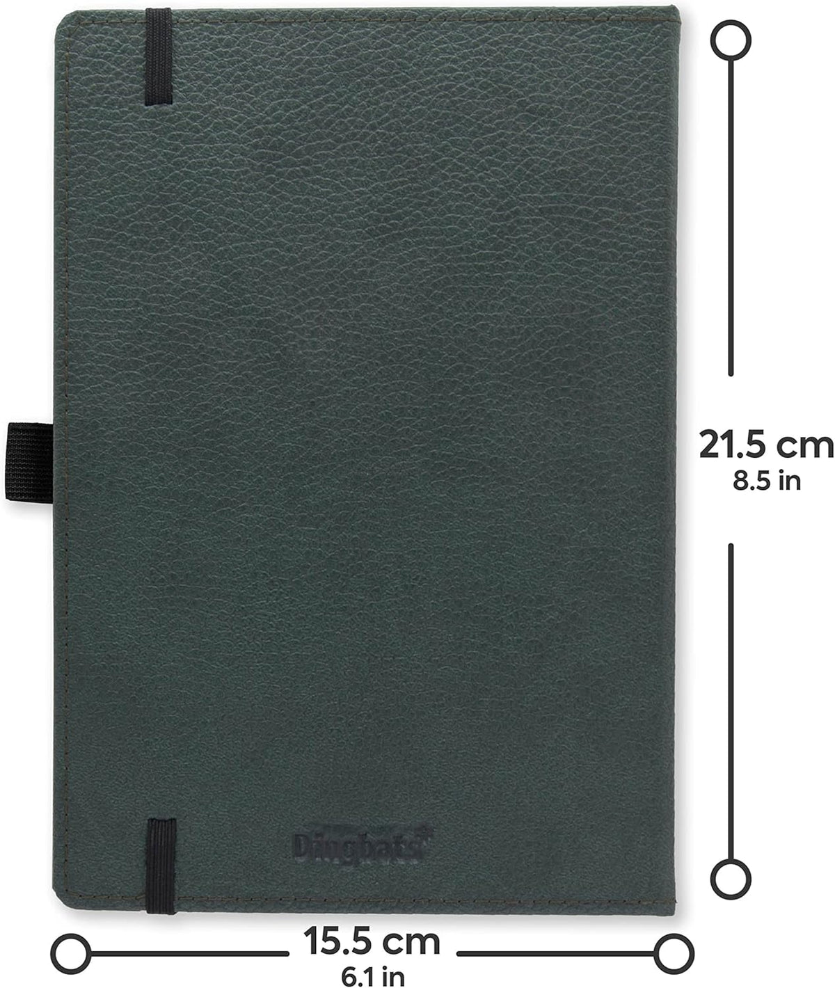 Dingbats* Wildlife Plain Writing Journal Notebook A5 - Vegan Leather Hardcover - Ideal for Work