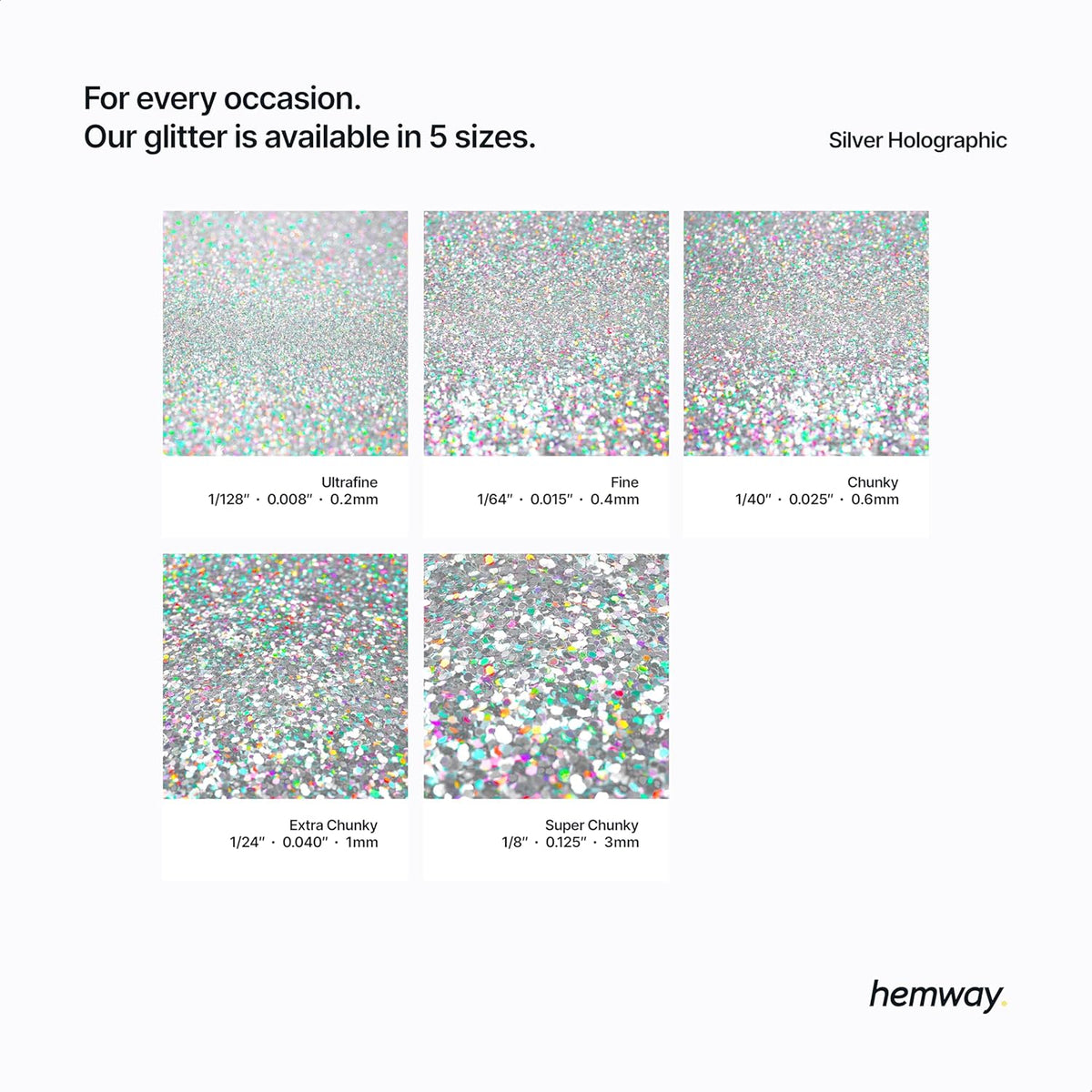 Hemway Eco Friendly Biodegradable Glitter 100g / 3.5oz Bio Cosmetic Safe Sparkle Vegan for Face
