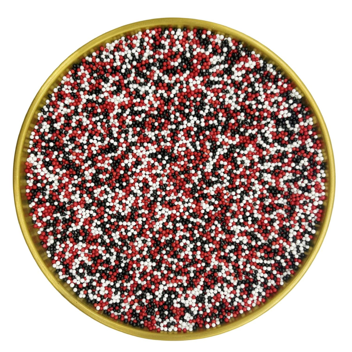 Edible Red & Black & White Sprinkles Candy 2mm Mini Pearls Cake Decorations Cupcake Toppers Cookie