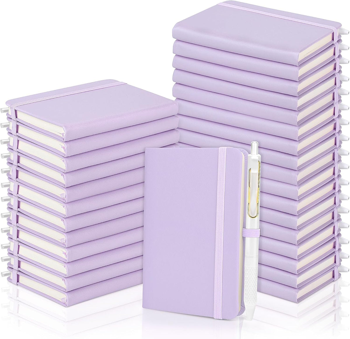 Aodaer 50 Sets Pocket Notebook Journal with Pens, 160 Pages, 3.5 x 5.5 Inch Mini Lined Journal