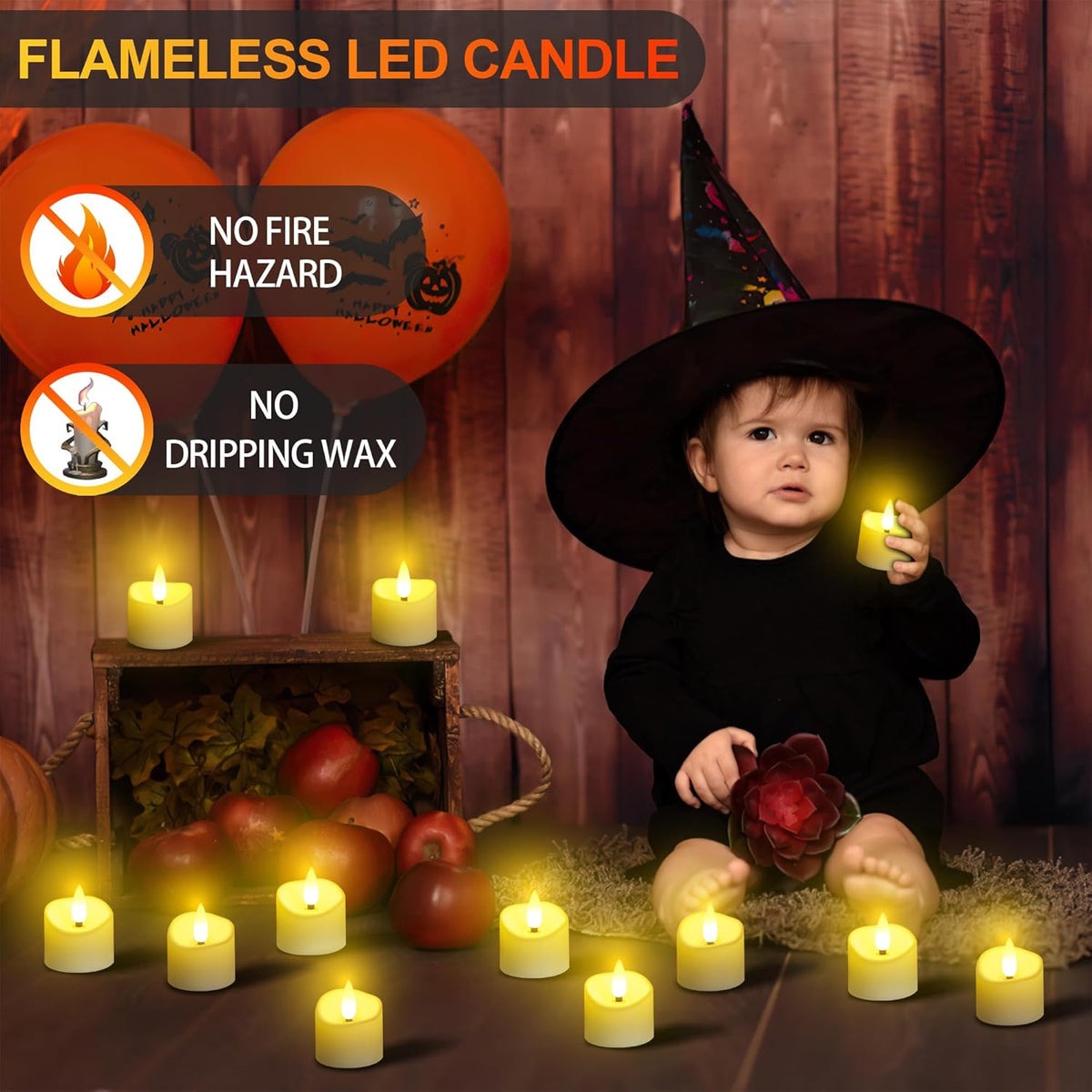 YiaMia Rechargeable Tea Lights with Remote, Flameless LED Candle with 24H Cycle Timer, Battery