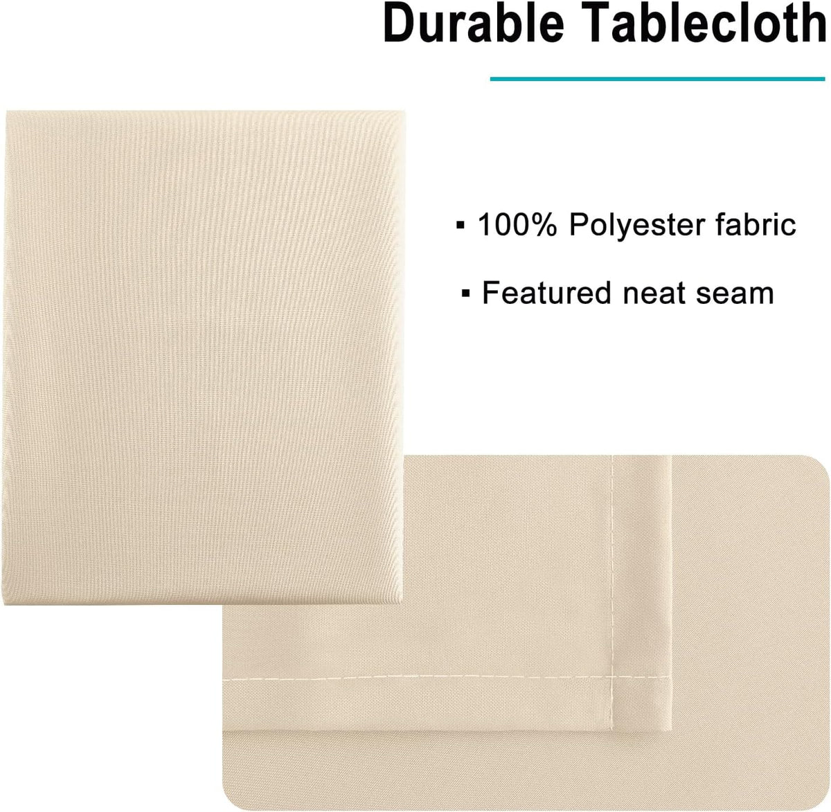 Hiasan Rectangle Tablecloth - Waterproof Wrinkle Resistant and Spillproof Washable Fabric Table