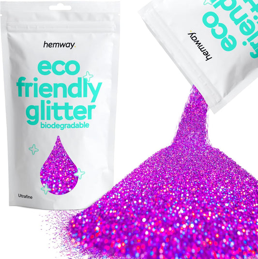 Hemway Biodegradable Glitter Eco Friendly - 100g/3.5oz Bio Cosmetic Safe Sparkle Vegan for Face