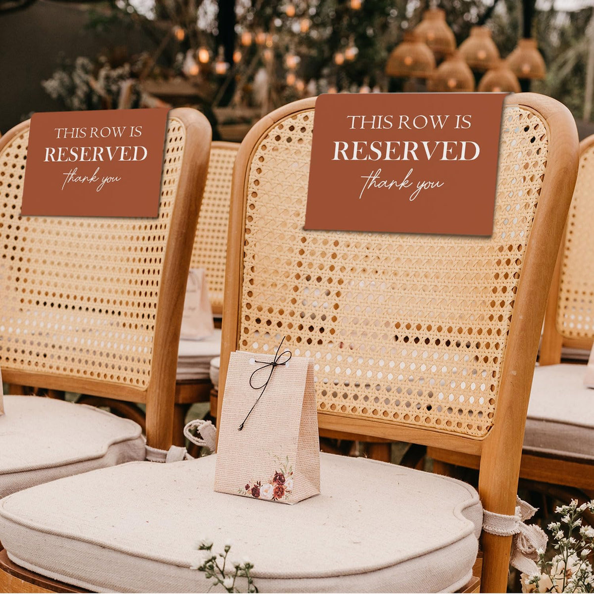 Reserved Seating Chair Signs, This Row Is Reserved Pew Cloths Seating Placeholder for Church Pews