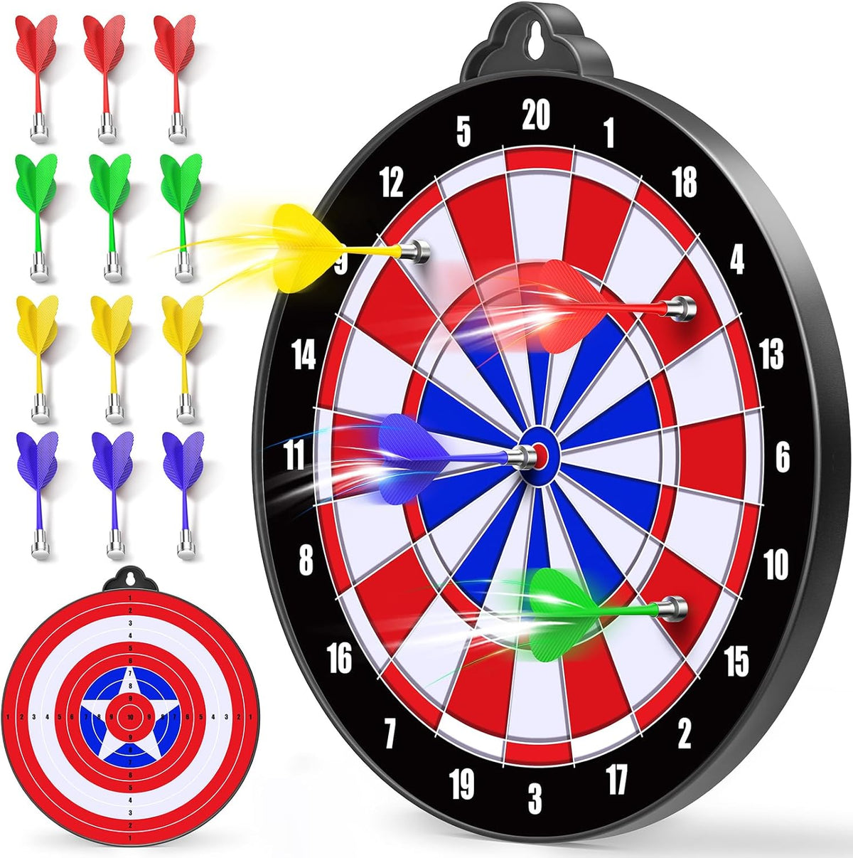 Magnetic Dart Board for Kids Indoor Outdoor Kids Games and Party Games, Christmas Birthday Gifts