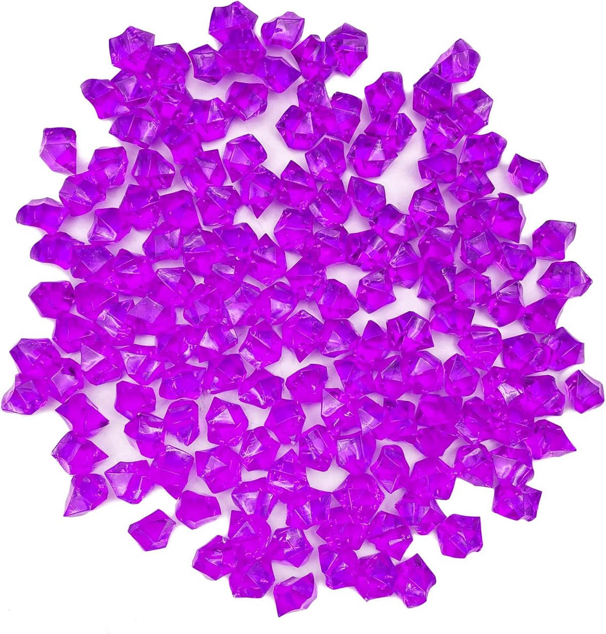 150PCS Fake Ice, Fake Crushed Ice Cubes 16 x 22 mm Artificial Acrylic Crystal Diamonds for Vase