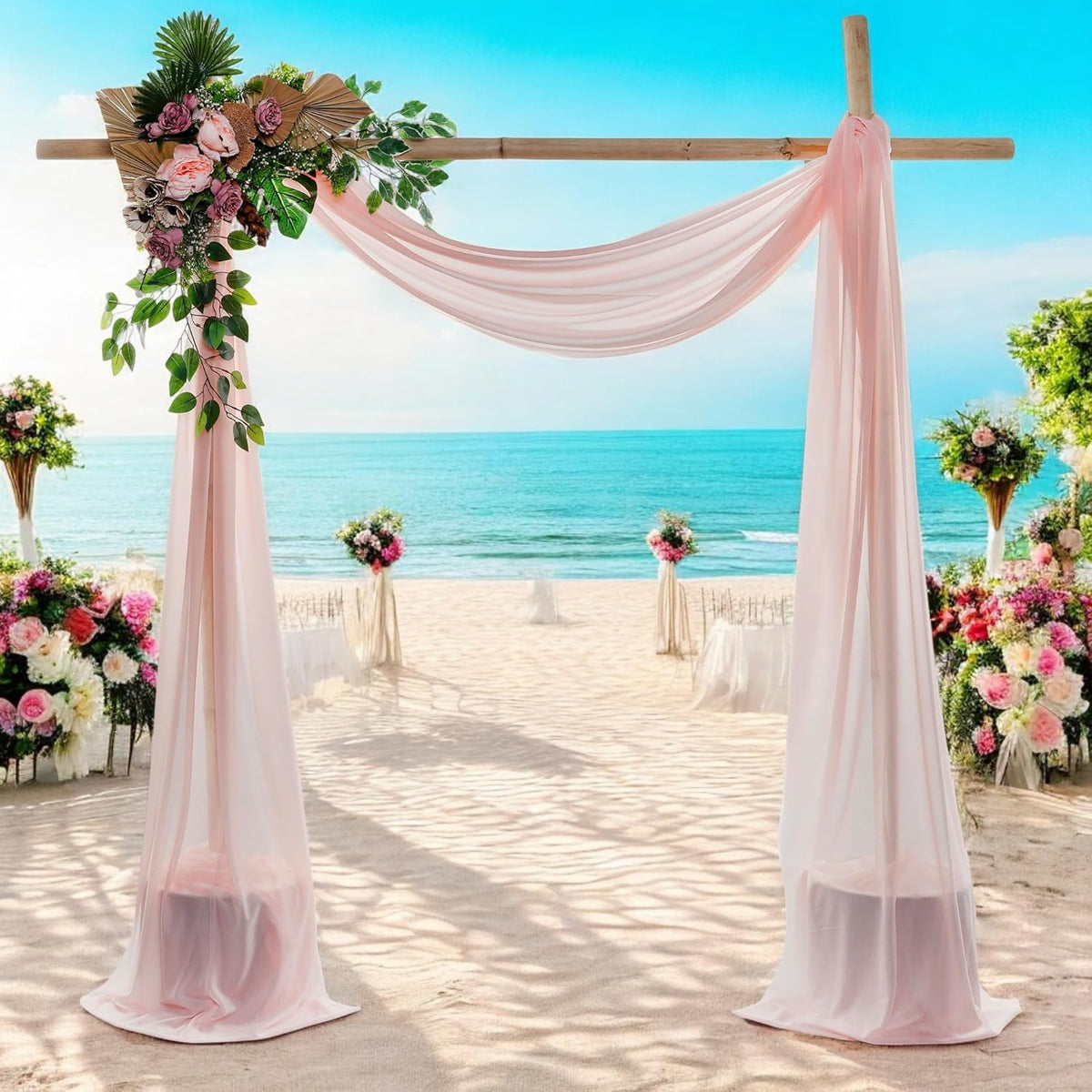 MDS Halloween Chiffon Draping Fabric - 1 Panel, 30" Wide x 30ft Long - Sheer Spooky Arbor & Canopy