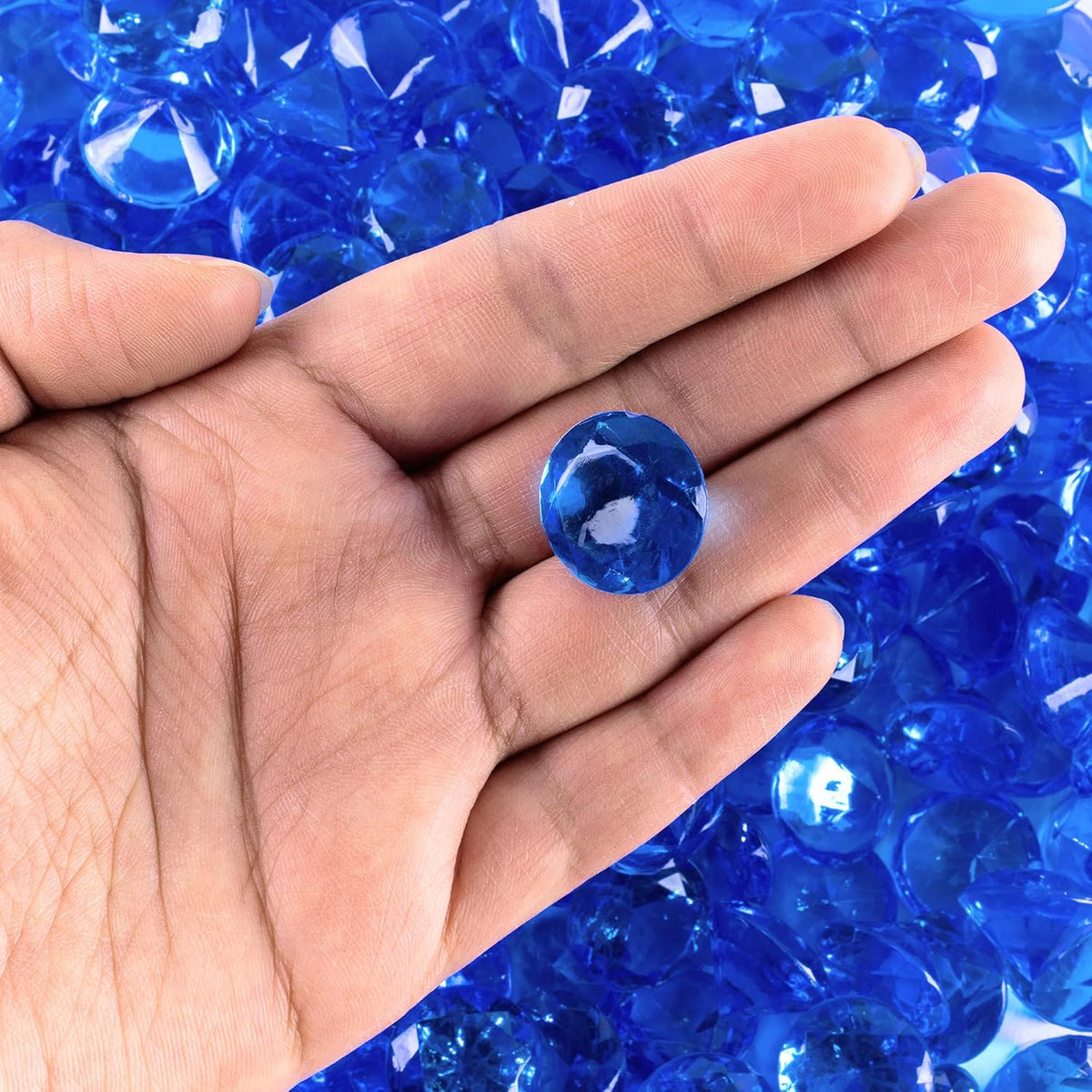 Super Z Outlet Acrylic Color Faux Round Diamond Crystals Treasure Gems for Table Scatters, Vase