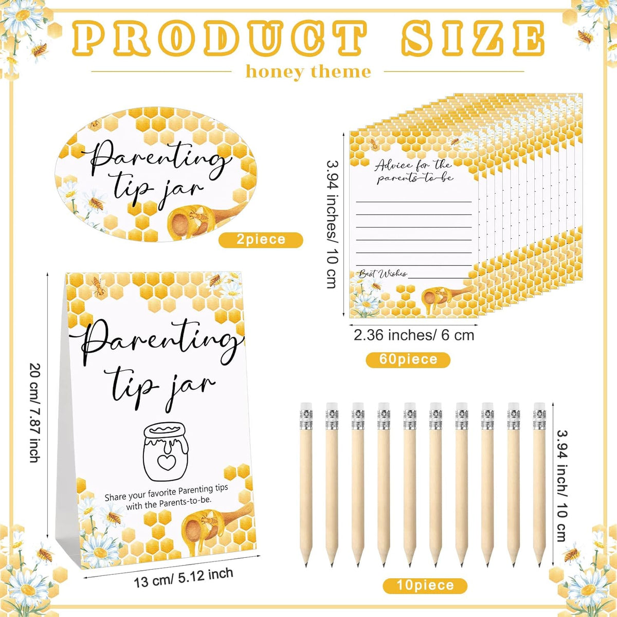 Roowest Baby Shower to Baby Advice Cards for New Parents to Be - Tip Jar Sign for New Parents 60
