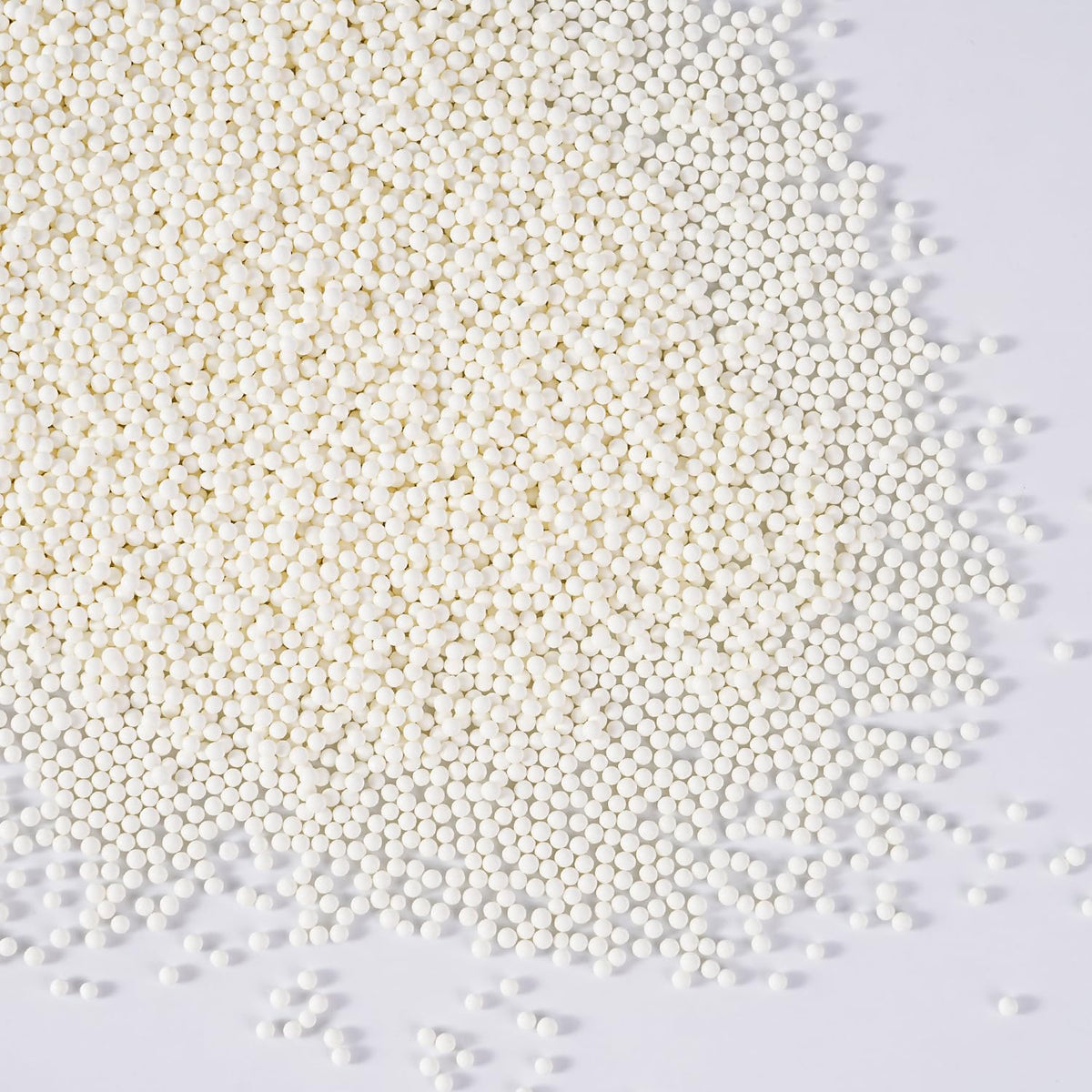 White Nonpareils Sprinkles, Edible 2mm Pearl, White Sprinkles for Cake Decorating, Cake Pops