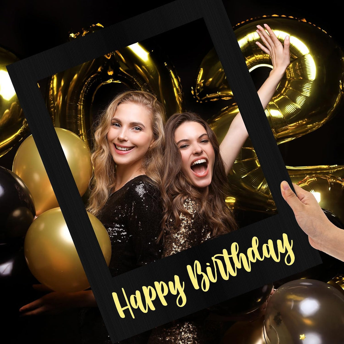 32 x 24 Inch Large Photo Booth Props Picture Frame Happy Birthday Party Frame DIY Cutouts Photo