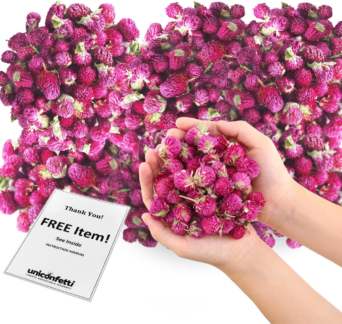 Dried Flower Thousand Days Biodegradable Confetti - Real Flower Petals for Weddings, Flower Girl