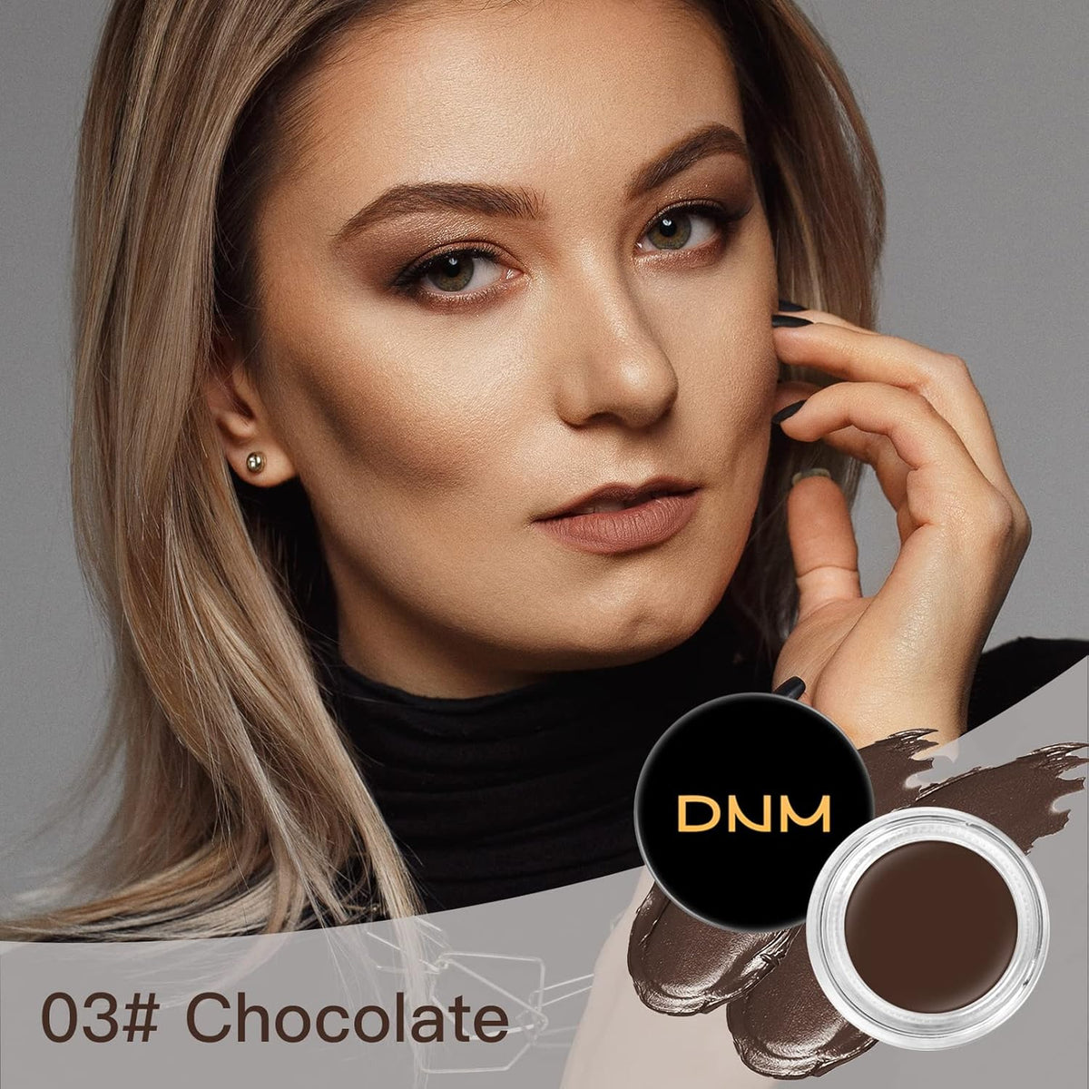 2Pcs Brow Pomade Set with Dual-ended Eyebrow Brush, High pigment Water proof Natural finish Eyebrow