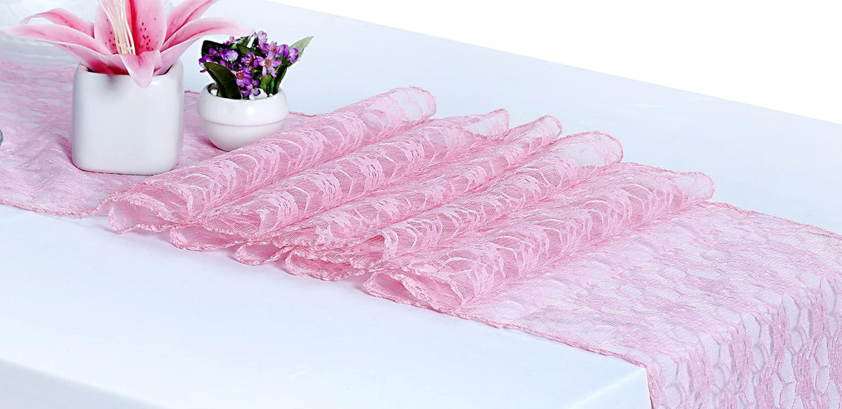 MDS Pack of 12 Wedding 12 x 108 inches Satin Table Runner for Wedding, Decorations for Birthday