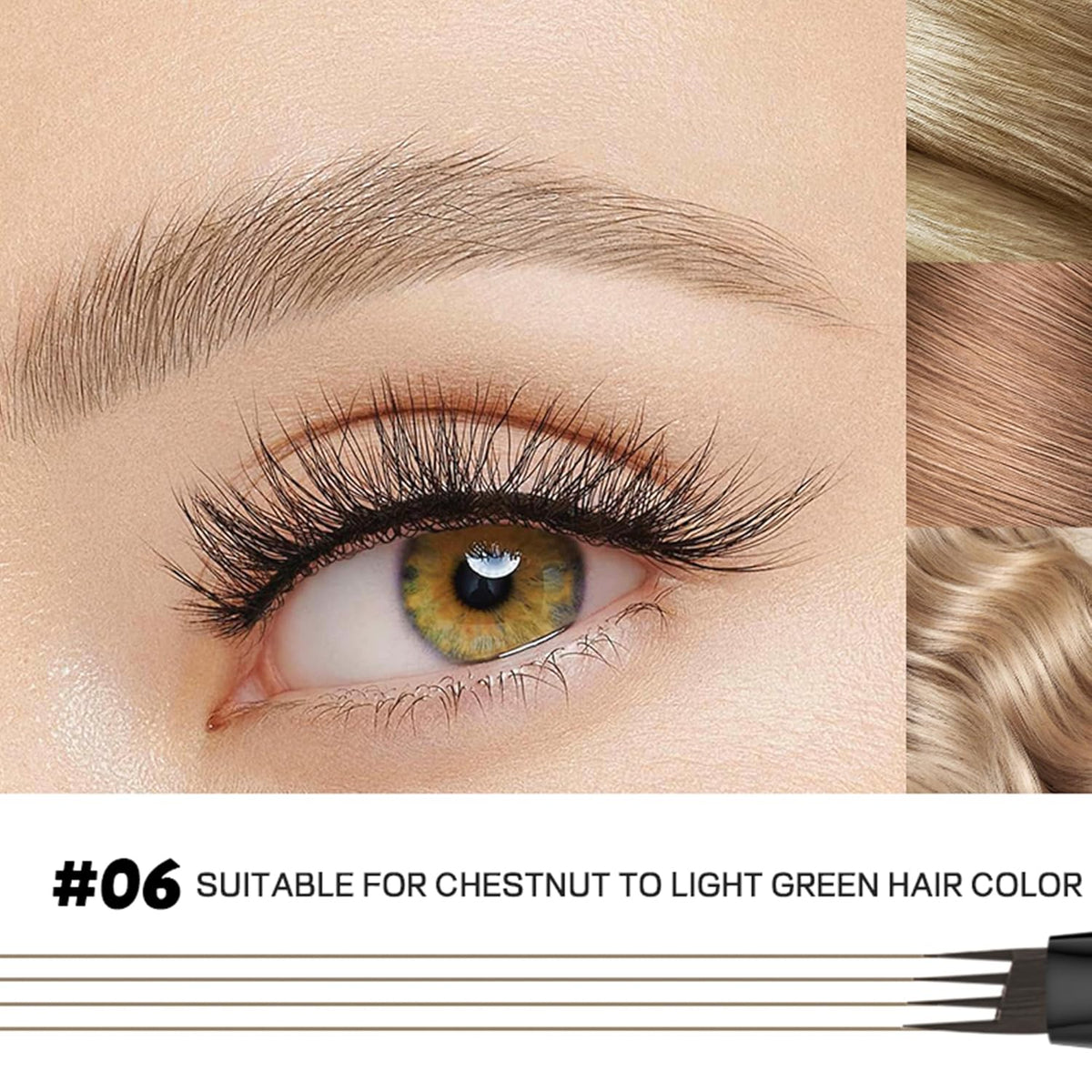 2 Pack Eyebrow Pen, Waterproof Microblading Eyebrow Pencil, 4 Tip Precise Eye Brow Makeup Pen for