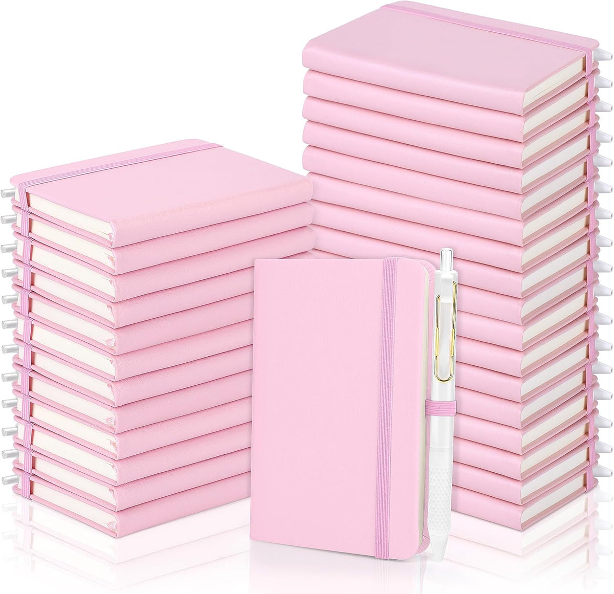 Aodaer 50 Sets Pocket Notebook Journal with Pens, 160 Pages, 3.5 x 5.5 Inch Mini Lined Journal