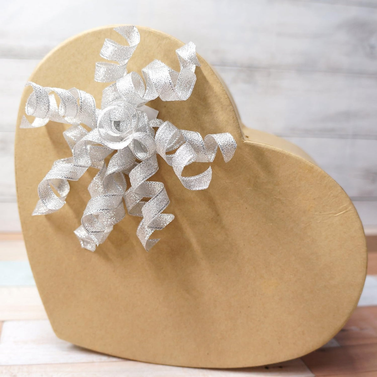 CT CRAFT LLC Silver Metallic Burst Curly Ribbon Bow 4" Wide x 6 Counts Gift Wrapping Pre-Tied