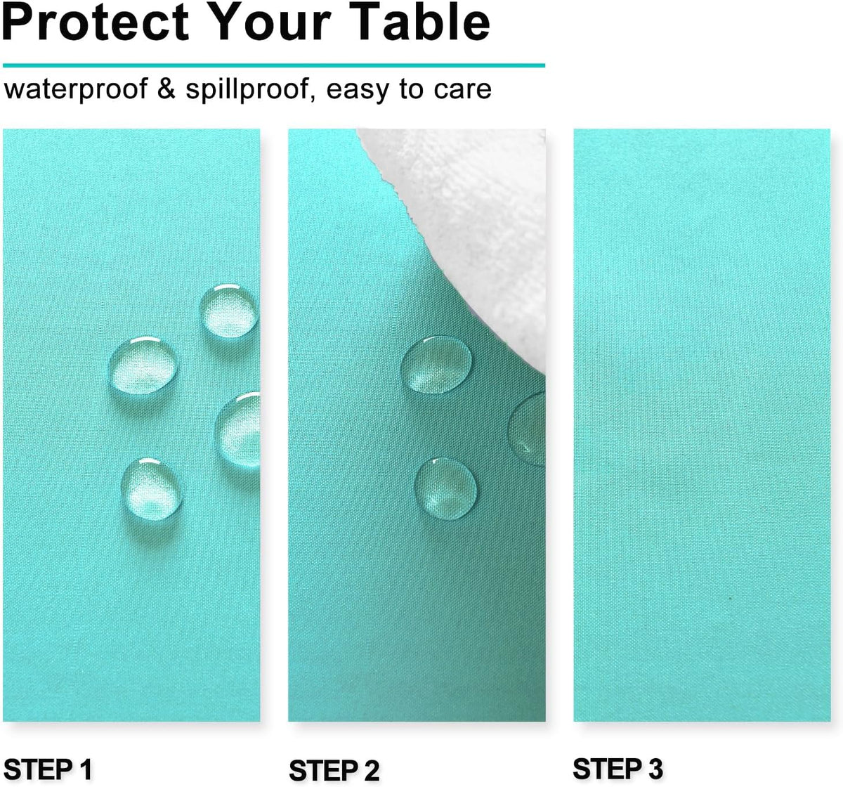 Hiasan Rectangle Tablecloth - Waterproof Washable Fabric Table Cloth for Dining & Party,54 x 120