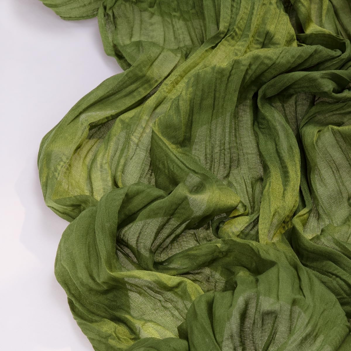 Olive Green Cheesecloth Table Runner 6 Pack Fall Table Runners Boho Gauze 120 Inches Green Fall
