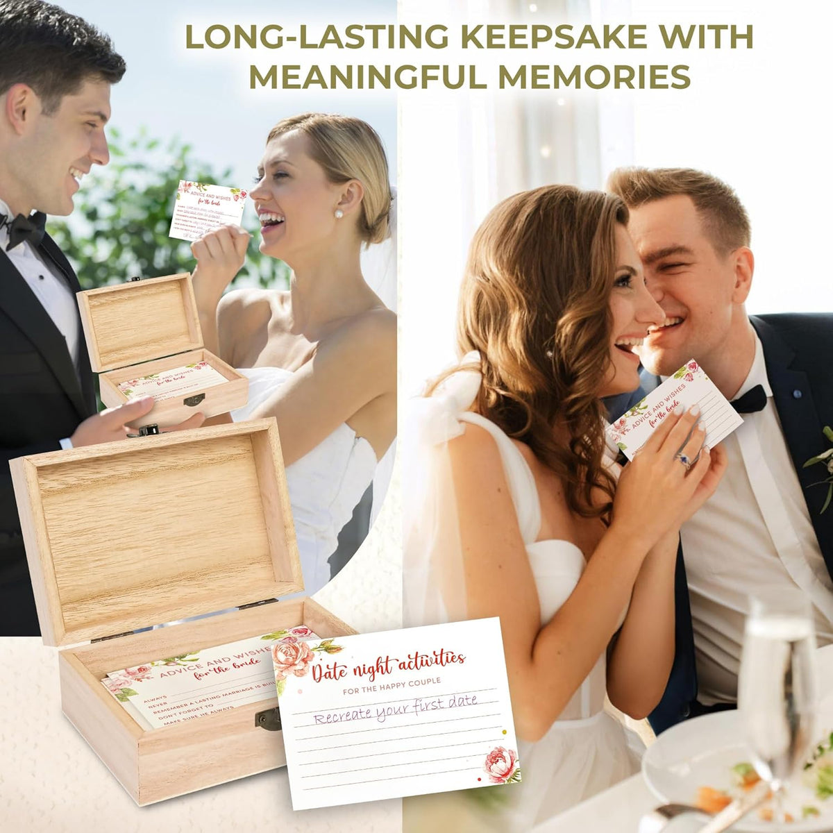 Advice For The Bride Cards - 50 Pcs Wedding Advice Cards For Bridal Shower Decorations, Marriage