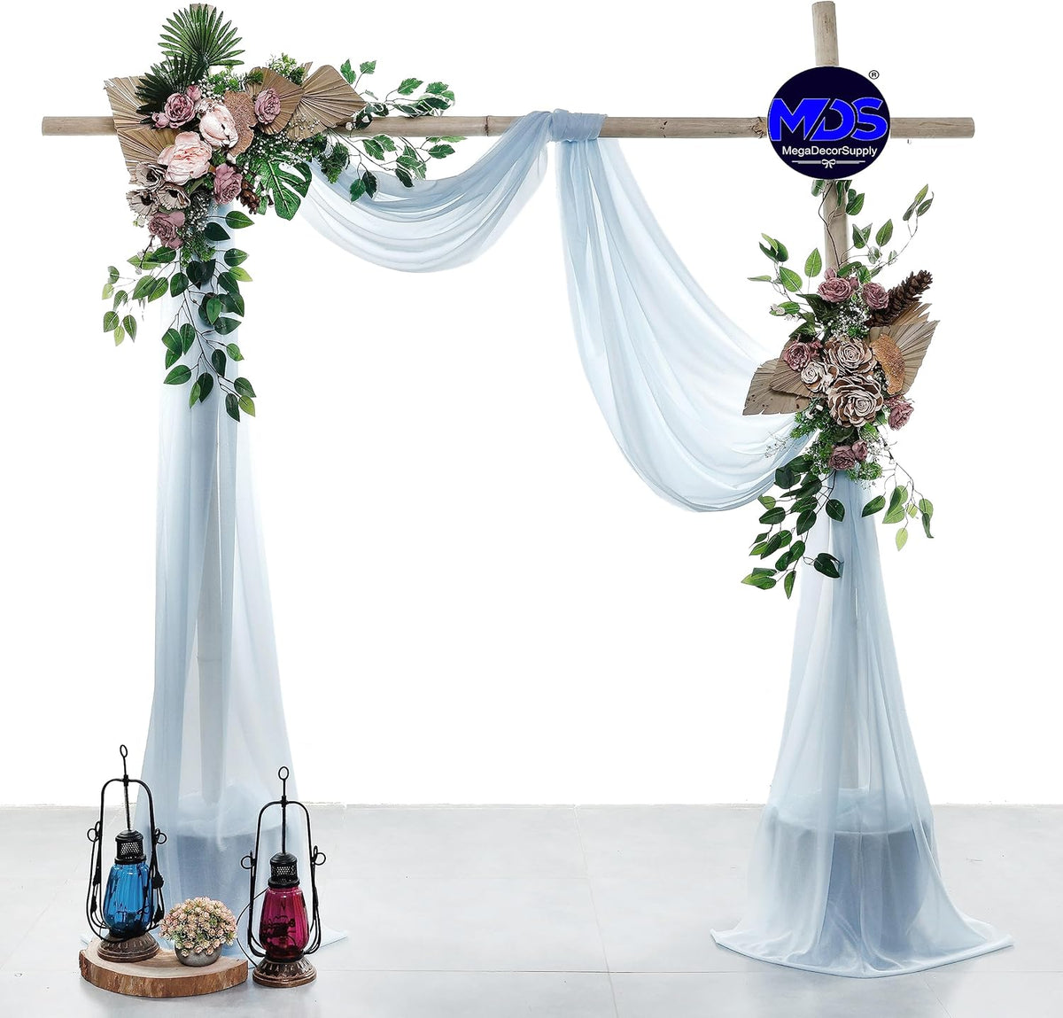 MDS Halloween Chiffon Draping Fabric - 2 Panel, 30" Wide x 40ft Long - Sheer Spooky Arbor & Canopy