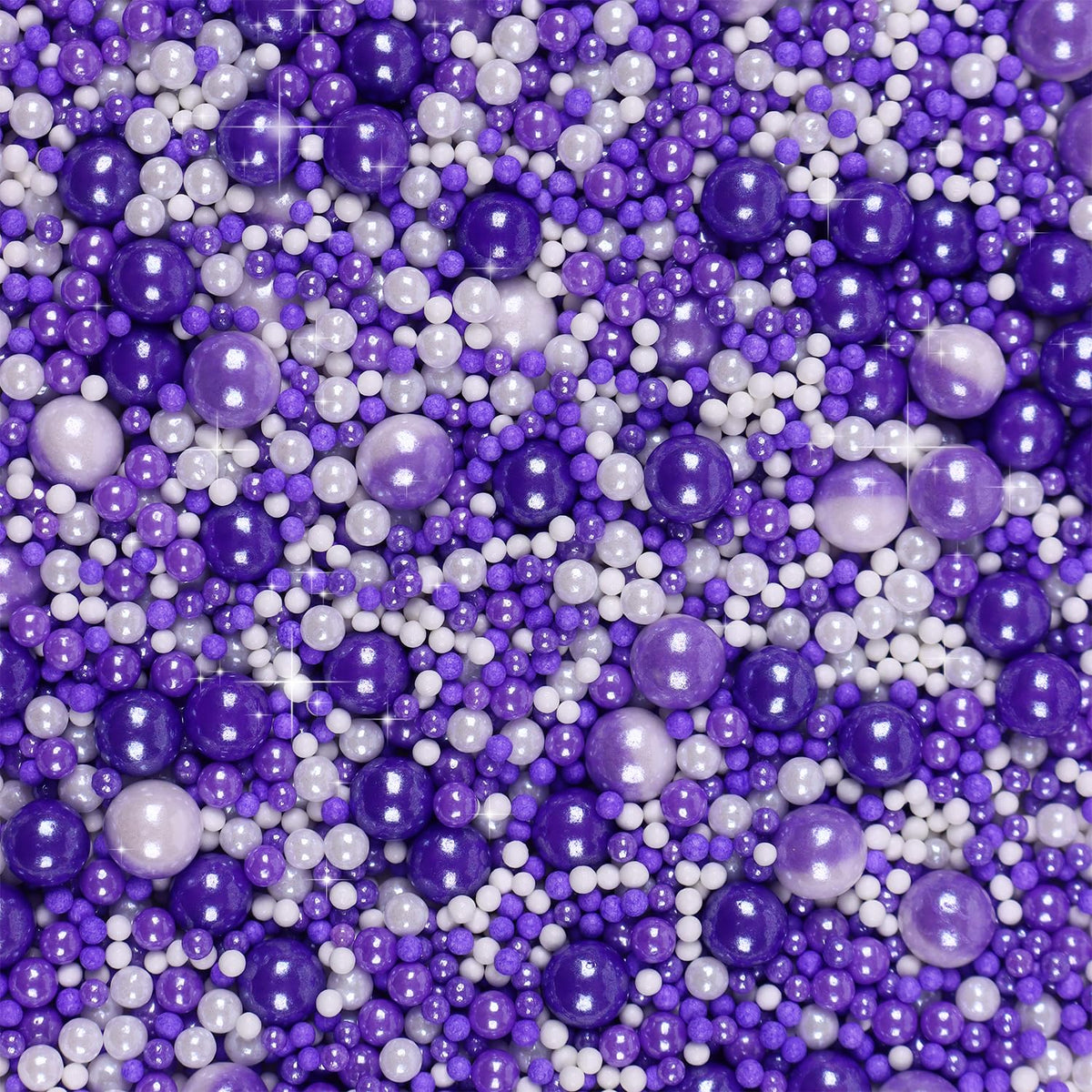 Purple Sprinkles for Cake Decorating, Pearl Sprinkles, Edible Pearls, Cake Pearls for Baby Showers