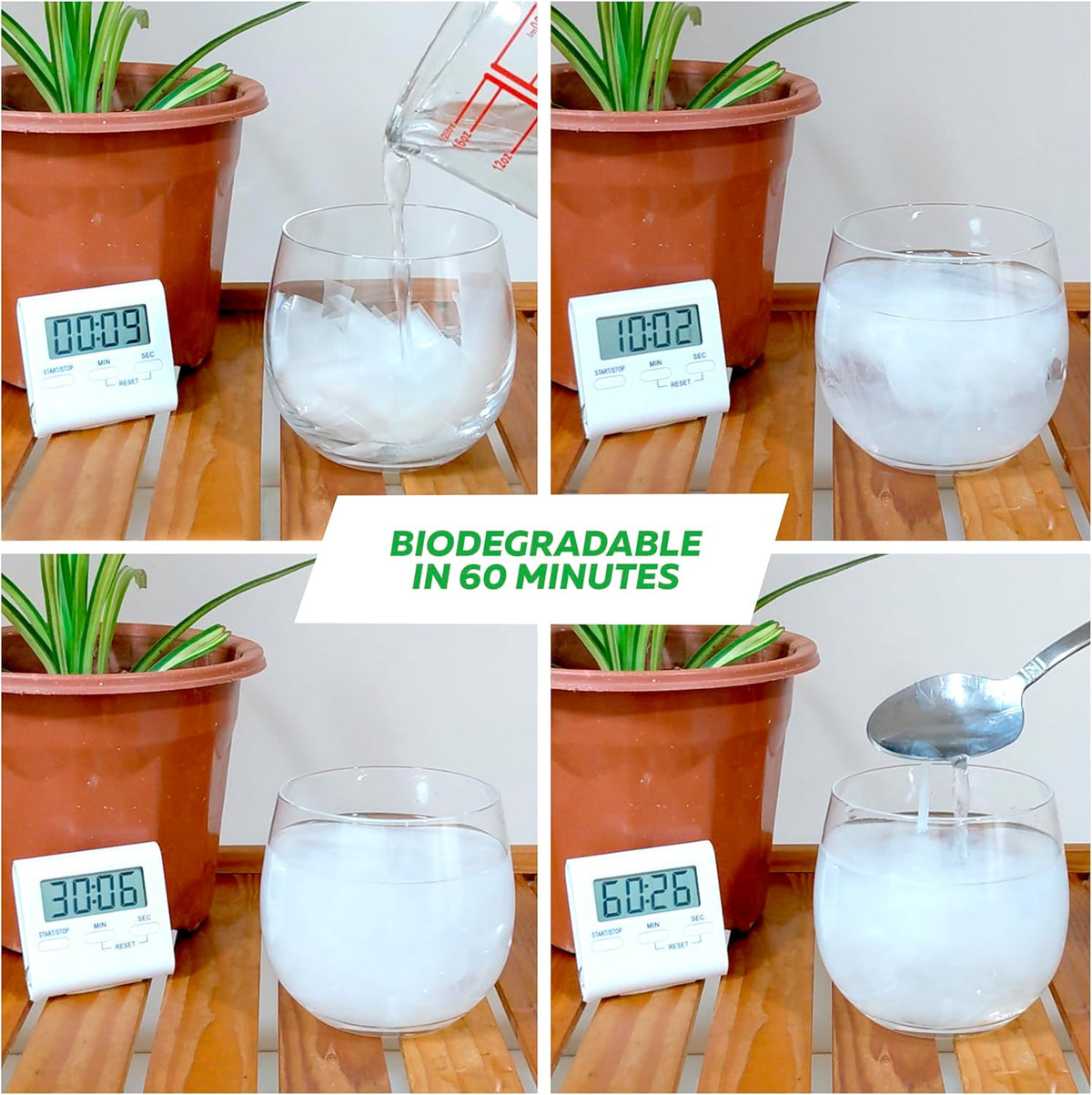 White RICE Paper Confetti Cannon - 16" Rice Paper Biodegradable Party Popper, Compressed Air