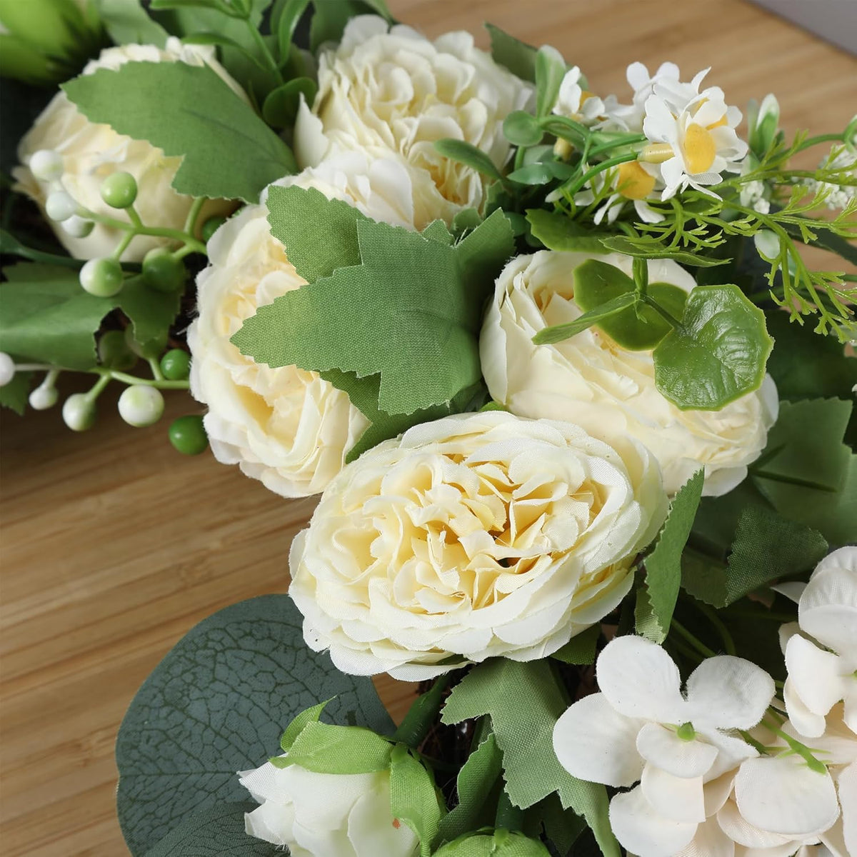 H&W 2pcs Artificial Wedding Arch Flowers for Wedding Sign, Floral Swag Dusty Decor for Reception