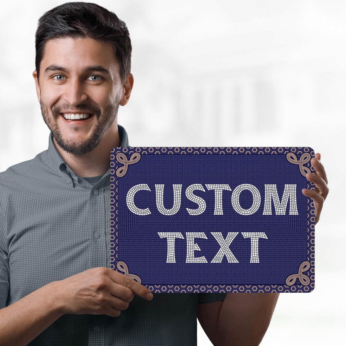 Custom Sign, Custom Street Sign, 11 Font Colors, 13 Font Styles, 4 Hole Options, 22 Sizes, 10x14