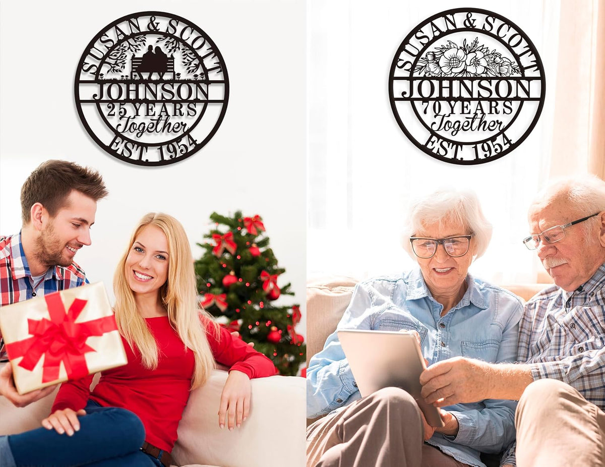 Personalized Christmas Gifts 2025, Custom 50th/40th/60th/70th/30th/1-99 Years Wedding Anniversary