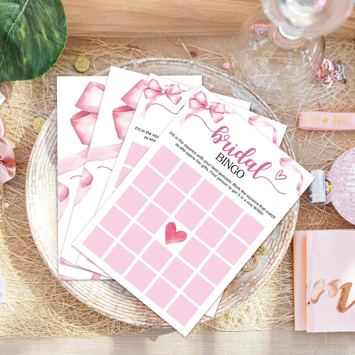 Bridal Shower Games 30 Guests, Bingo Bridal Shower Wedding Games for Reception, Rehearsal Dinner