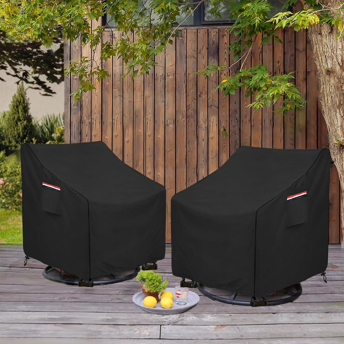 Okcool Outdoor Swivel Chair Cover 2 Pack,Outdoor Furniture Patio Chair Covers Waterproof