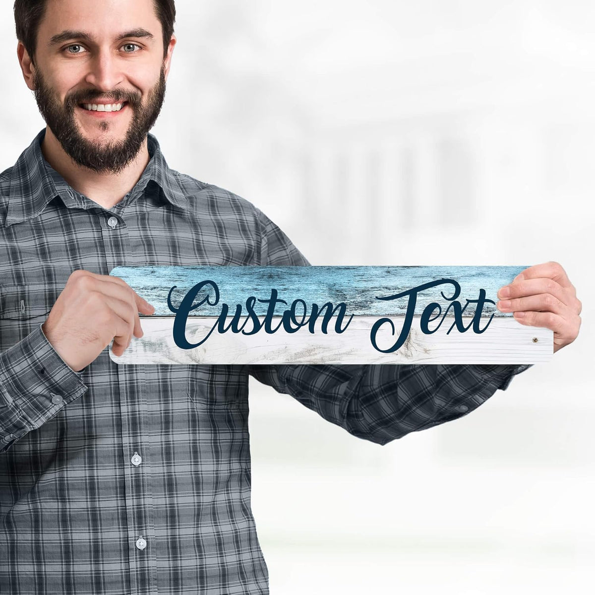 Custom Sign, Custom Street Sign, 11 Font Colors, 13 Font Styles, 4 Hole Options, 22 Sizes, 4x18