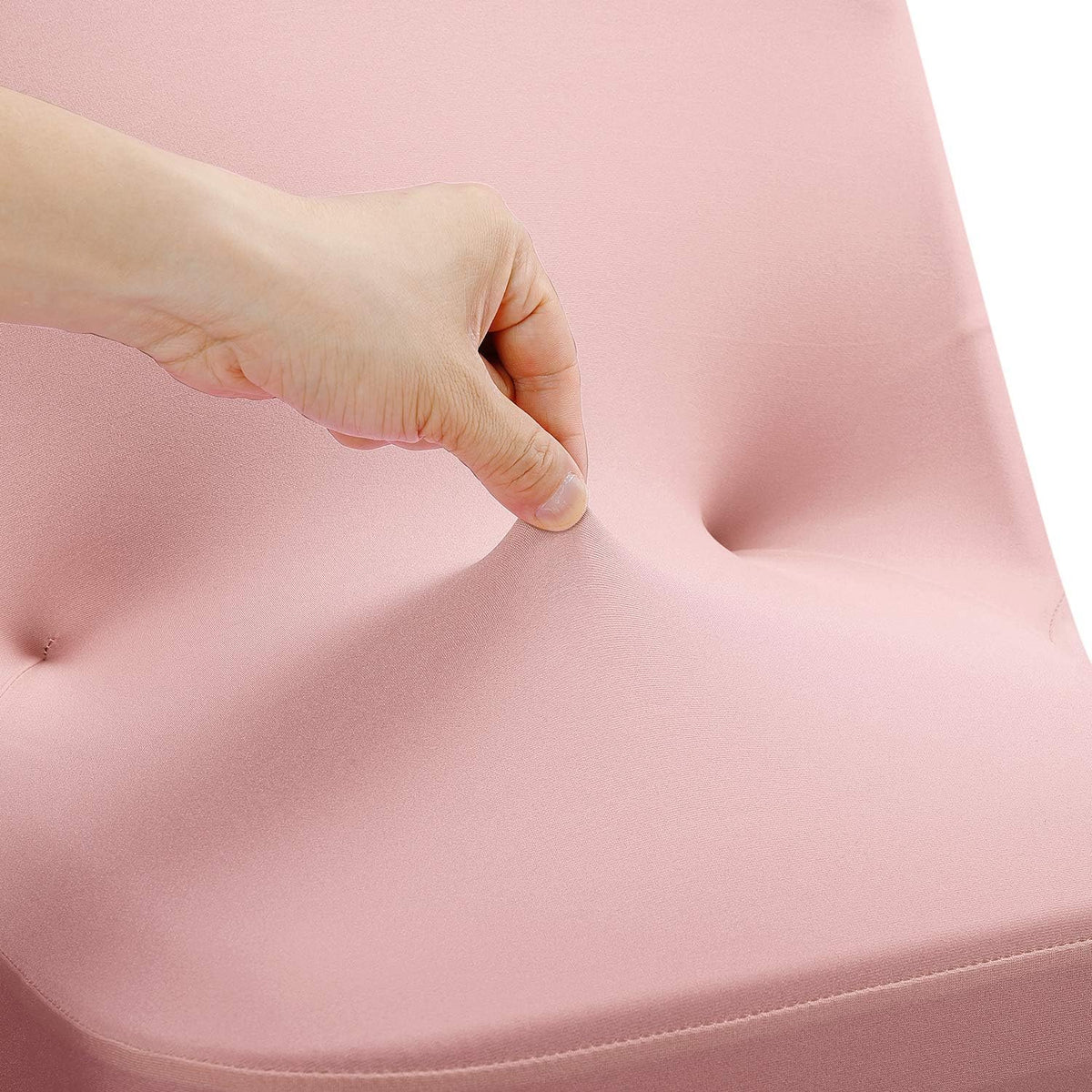 Peomeise Stretch Spandex Folding Chair Cover for Wedding Party Dining Banquet Event (Dusty