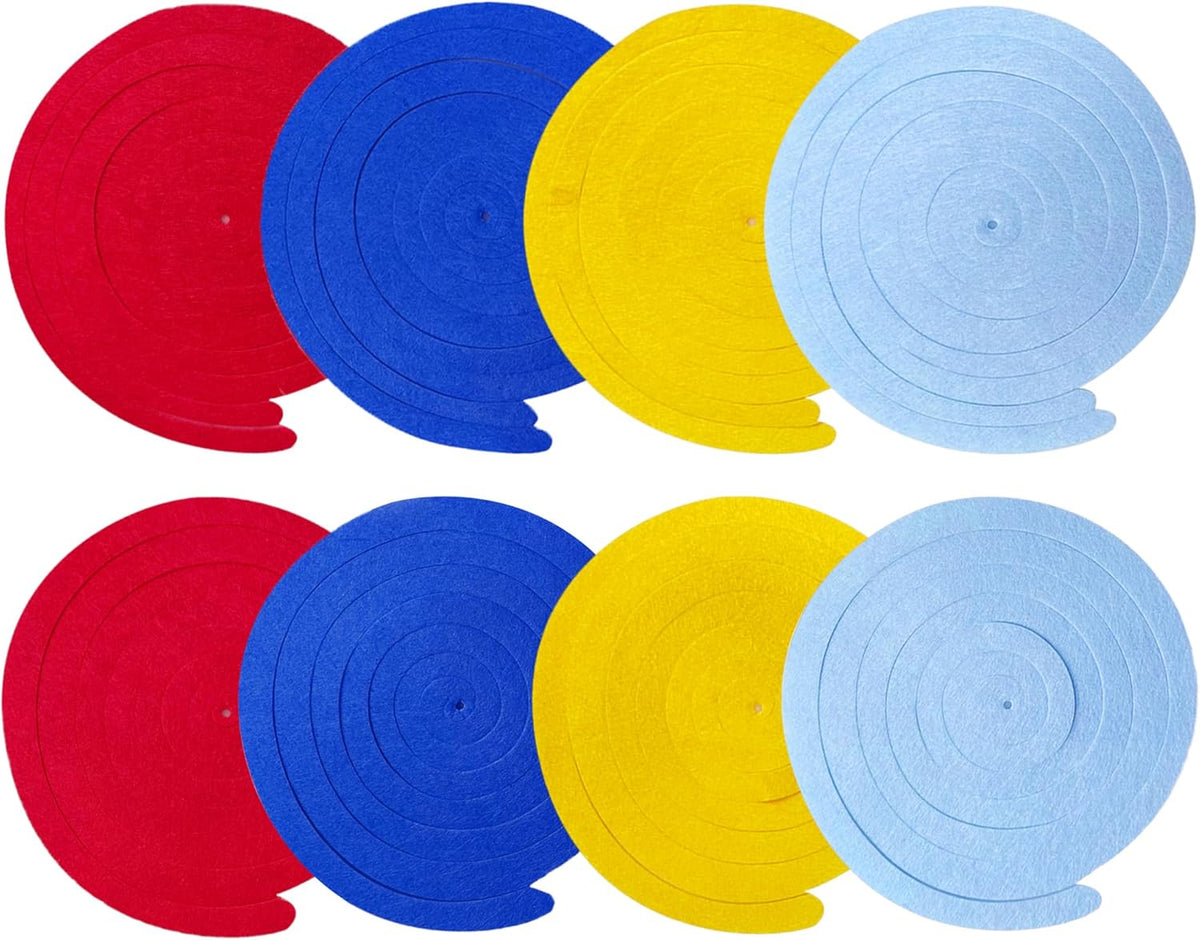 36 Pcs Red Blue Yellow Hanging Swirl Decorations Colorful Felt Swirl Streamer Spiral Ceiling