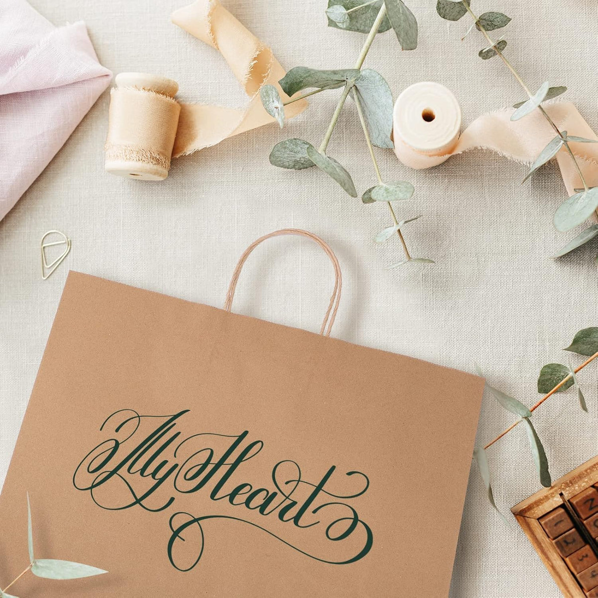 GSSUSA 16x6x12 Inches Large Paper Bags with Handles, 6000 Pack Brown Paper Gift Bag, Recyclable