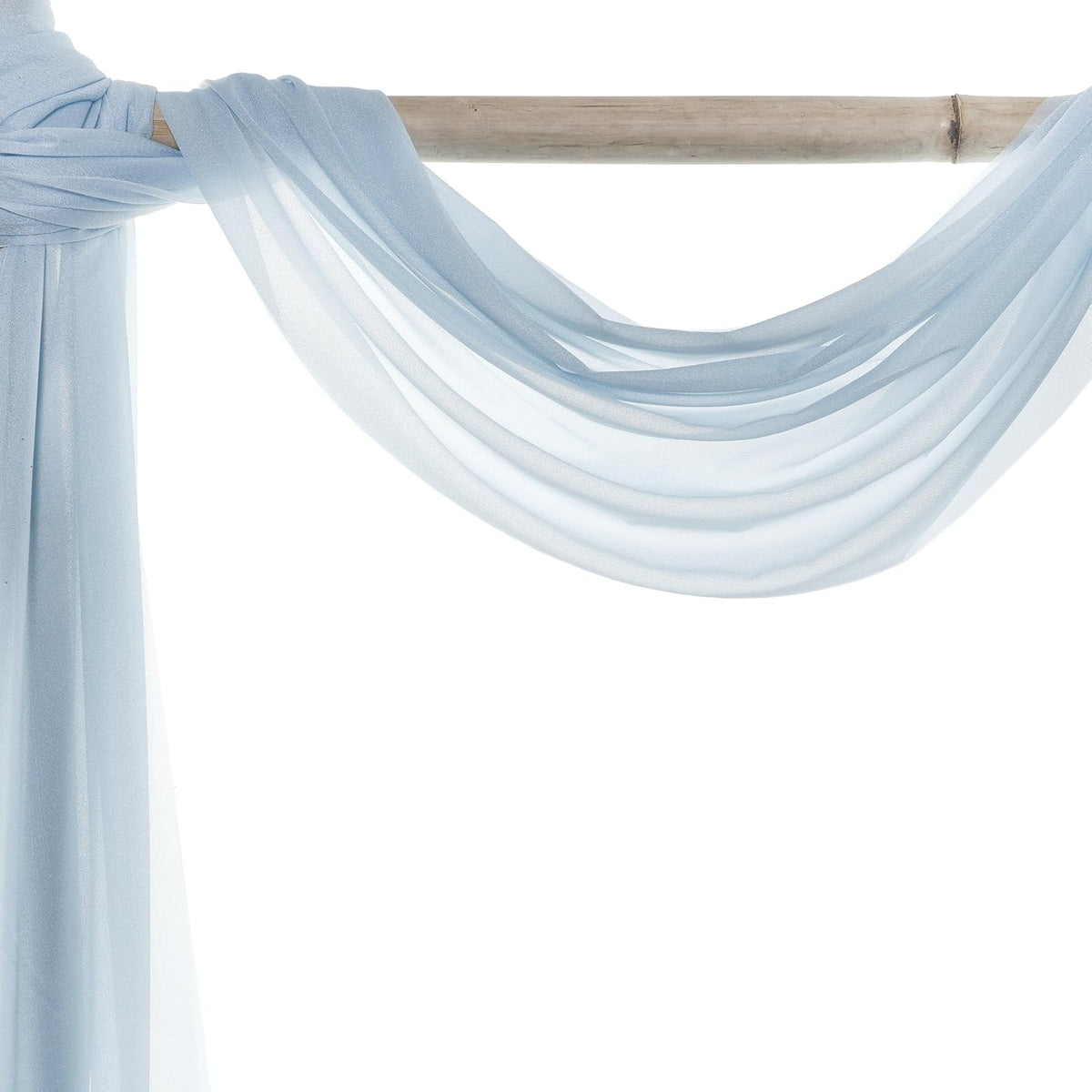 VDS Pack of 2 Panel (30 Inch X 50 Feet) Wedding Arch Draping Fabric Sheer Chiffon Fabric Drapery