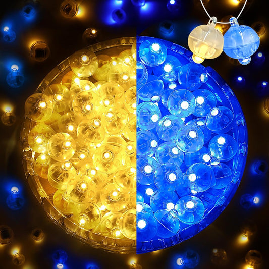 ZGWJ 200Pcs Mini Led Lights with Hooks, Long Standby Time Balloons Light, Mix Colors for Party
