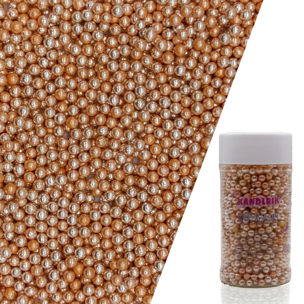 Edible Silver Orange Pearl Sugar Sprinkles Candy 4mm Mini Pearls Cake Decorations Cupcake Toppers
