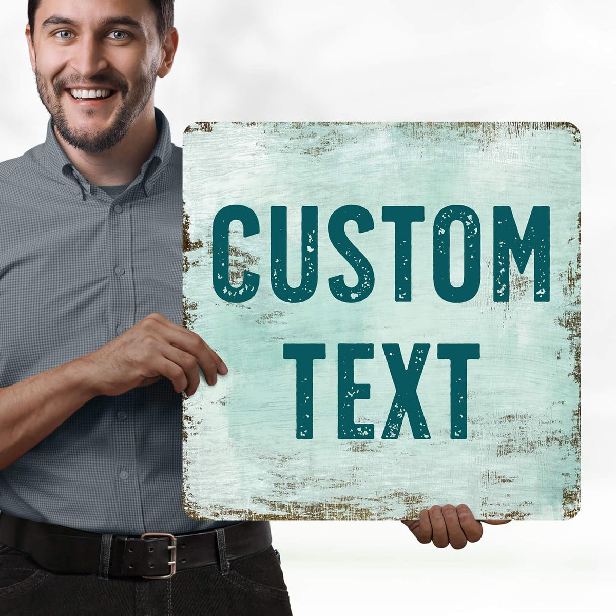 Custom Sign, Custom Street Sign, 11 Font Colors, 13 Font Styles, 4 Hole Options, 22 Sizes, 18x18