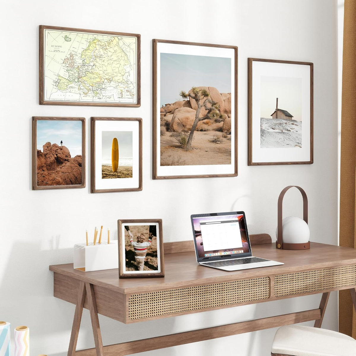 11x14 Wooden Picture Frames USA-Sourced Natural Walnut Solid Wood Photo Frame Handcrafted Rounded