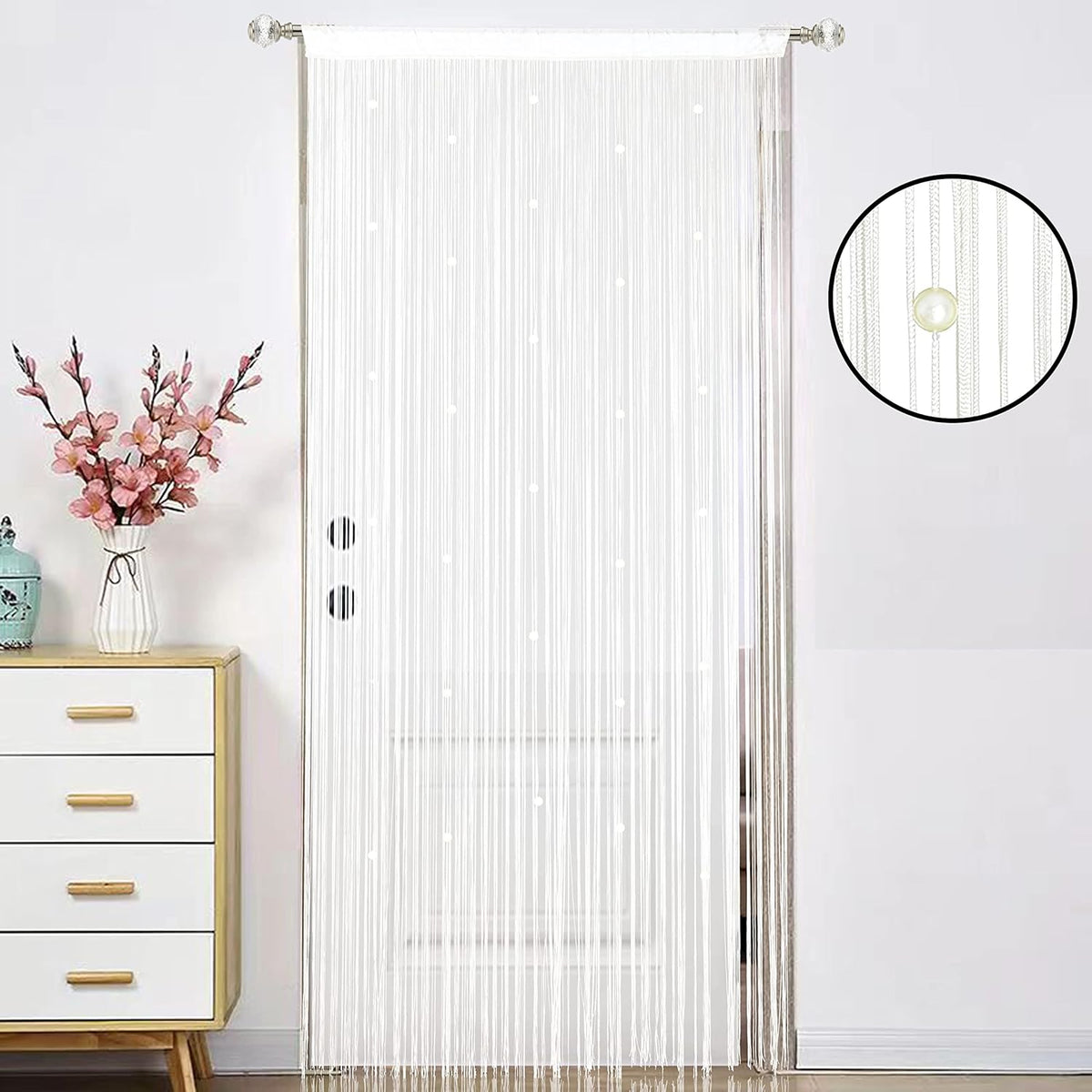 Beaded Curtain Beads Door String Curtains Ideal for Living Room Decor Wall Hanging Fringe Doorway