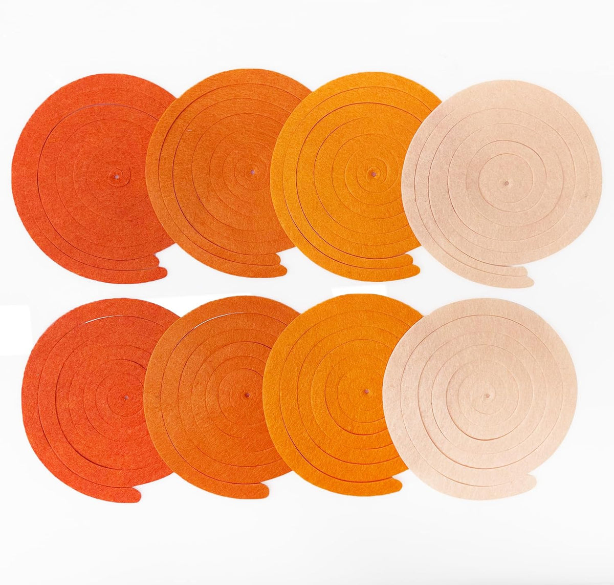 36Pcs Orange Hanging Swirl Decorations Ombre Orange Felt Swirl Streamer Spiral Ceiling Garland for