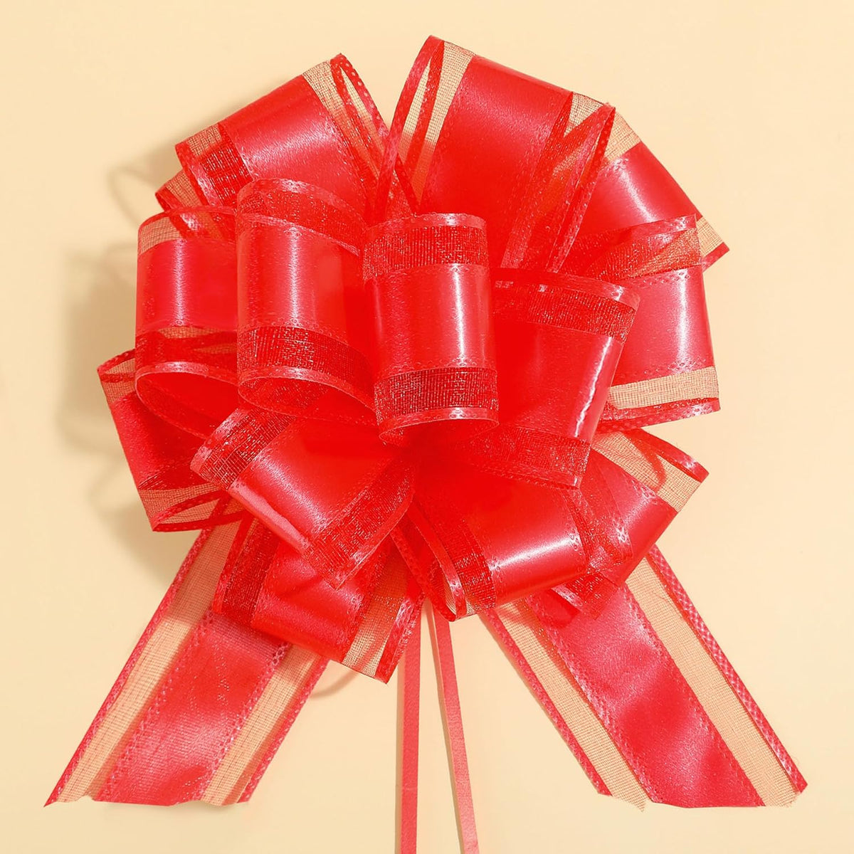 6 Pieces Large Pull Bows,6 inches,Bow for Gift Wrapping,Pull Bows for Party Birthday Gift Wedding