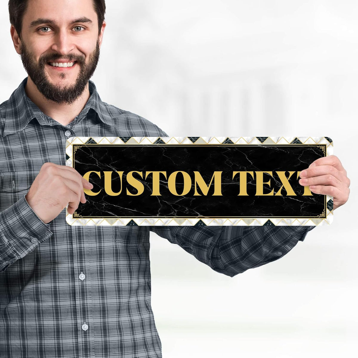 Custom Sign, Custom Street Sign, 11 Font Colors, 13 Font Styles, 4 Hole Options, 22 Sizes, 6x18