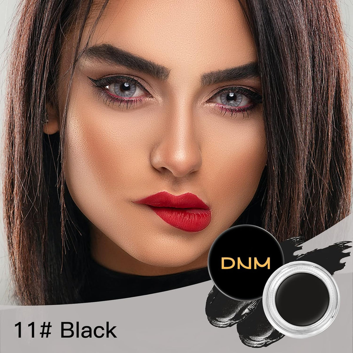 Eyebrow Pomade Kit with Dual-ended Eyebrow Brush, Water and Stain Resistant High Pigment Pomade