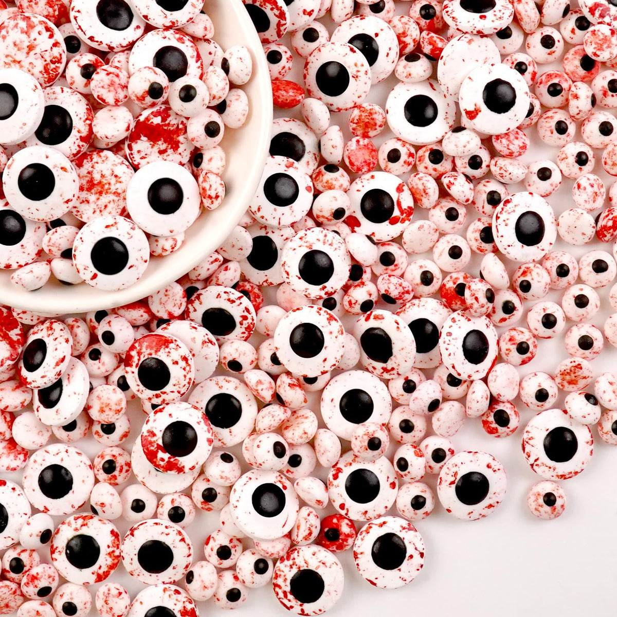 Halloween Edible Bloody Red Eyeballs Eye Ball, Candy Eyeballs Mix Sprinkles for Cake Decorating