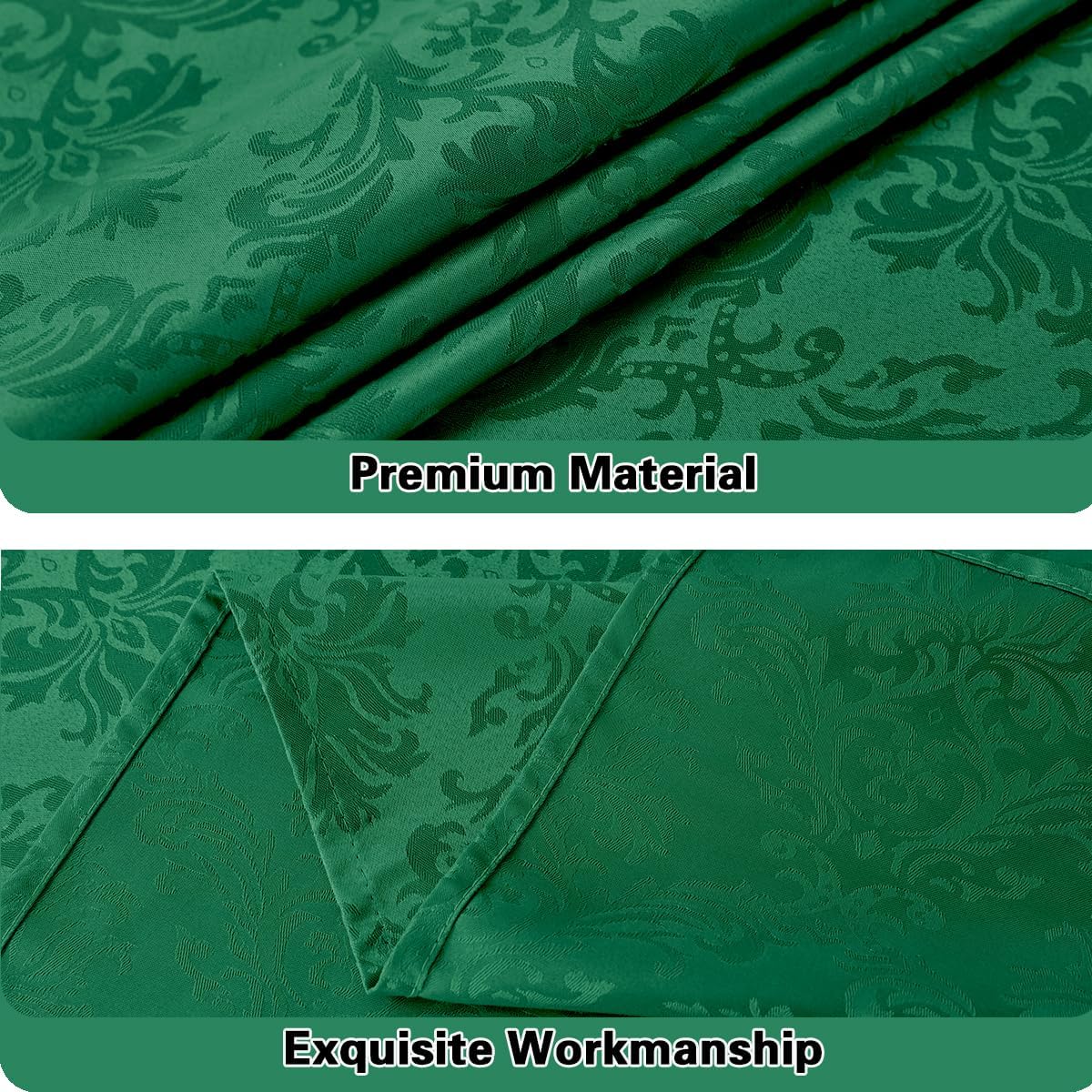 Jacquard Tablecloth Rectangle 60 x 120 Inch, Spill Proof Wrinkle Free Polyester Table Cloth