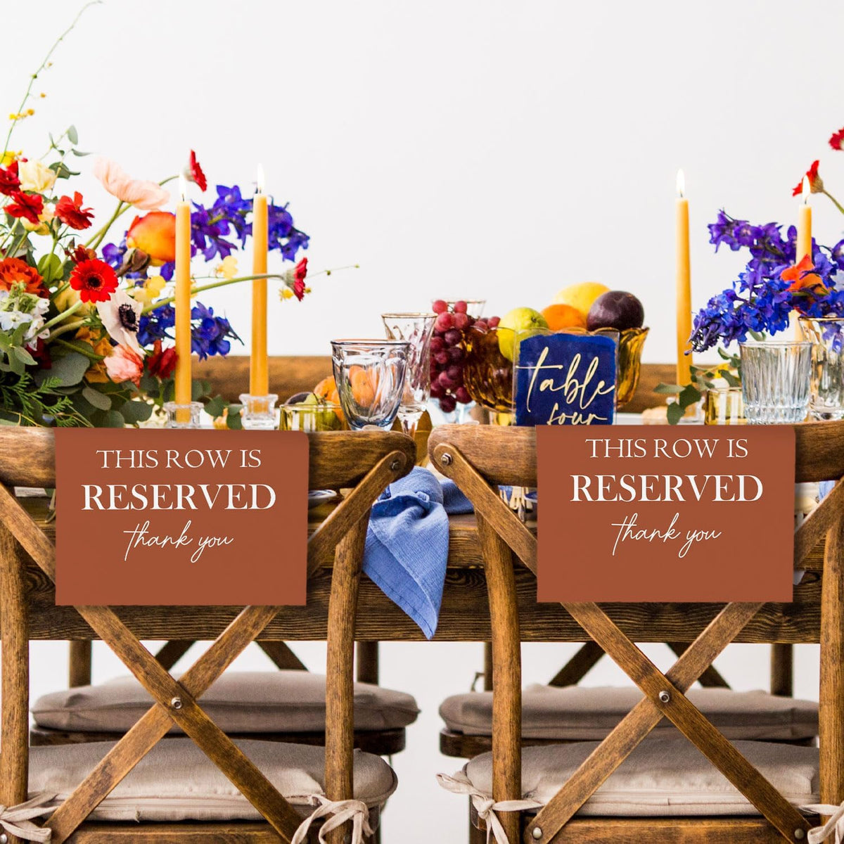 Reserved Seating Chair Signs, This Row Is Reserved Pew Cloths Seating Placeholder for Church Pews